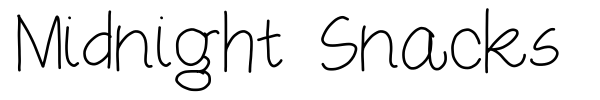 Midnight Snacks font preview